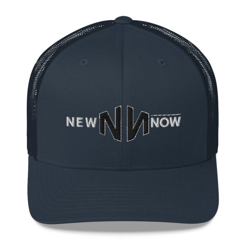 New Now Puff Letter Logo Trucker Snapback Cap