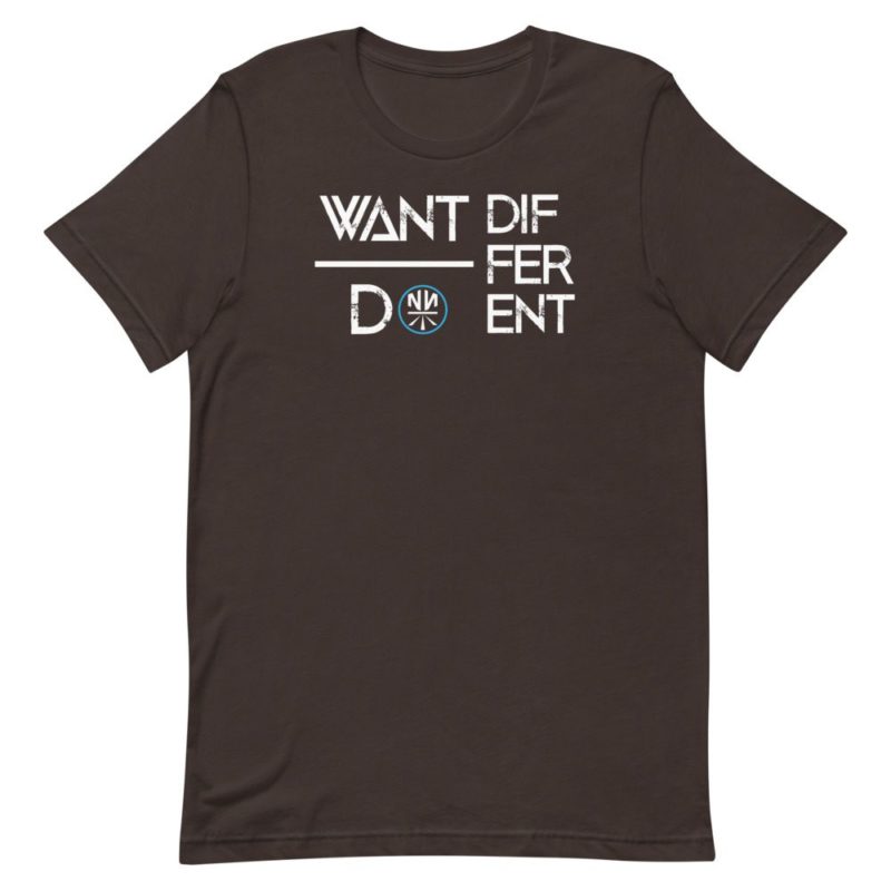 Want Different Do Different Dark Short-Sleeve Unisex T-Shirt